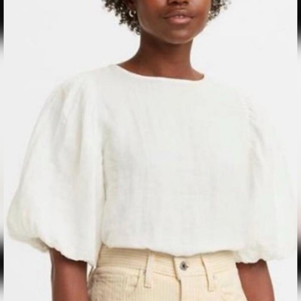 House Of Harlow 1960 Linen Blouse